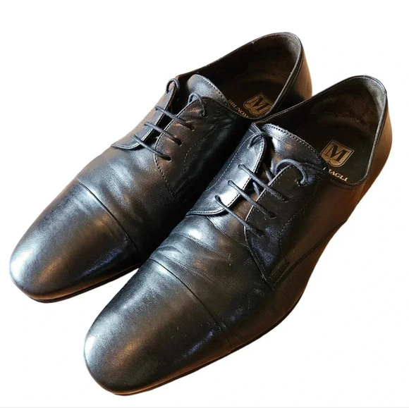 Bruno Magli Martico Men's Leather Black Formal Classy Shoes Size 8M. - Picture 1 of 12